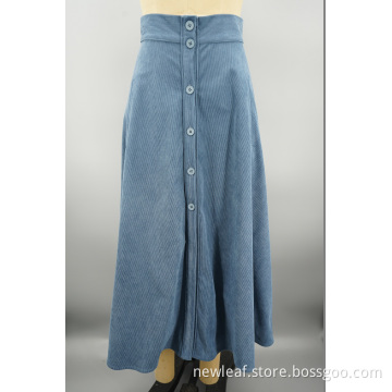 Women's New Casual Corduroy 16W Ladies Skirt
